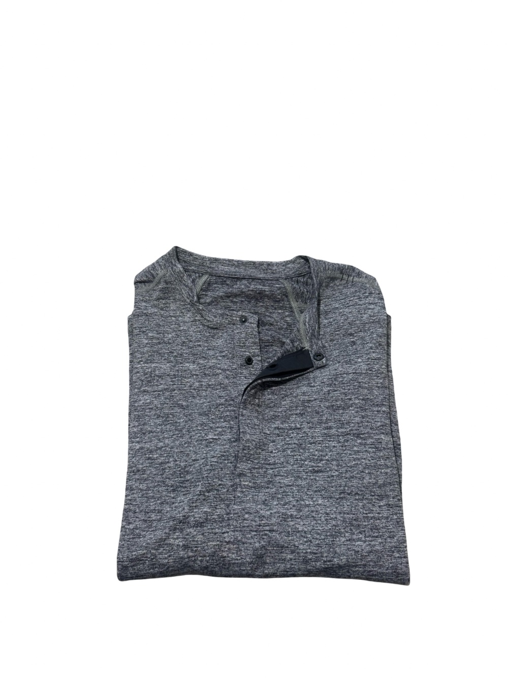 Lululemon Gray Heathered Metal Button L/S Henley Size Small